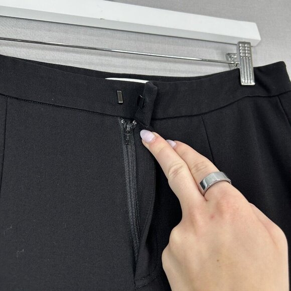 Vince Womens Pants 8 Black Stove Pipe Trouser Ponte Work Basic Comfort Commute - Picture 3 of 14